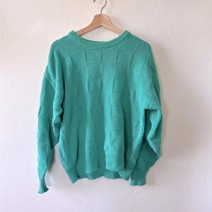 Vintage The Fox Collection Sweater Cotton Geometric Made in USA